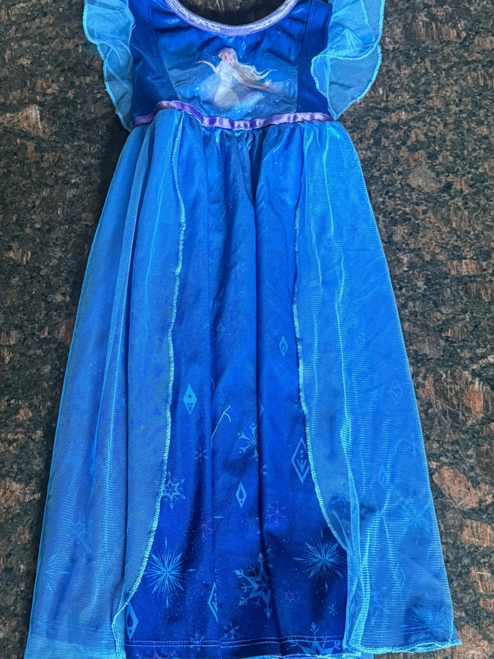 💜Disney Princess Belle and Elsa Yellow and Blue Nightgowns - Picture 2 of 6